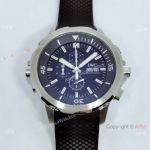 Copy IWC Aquatimer Chronograph Ss Black Rubber Strap Watch 47mm